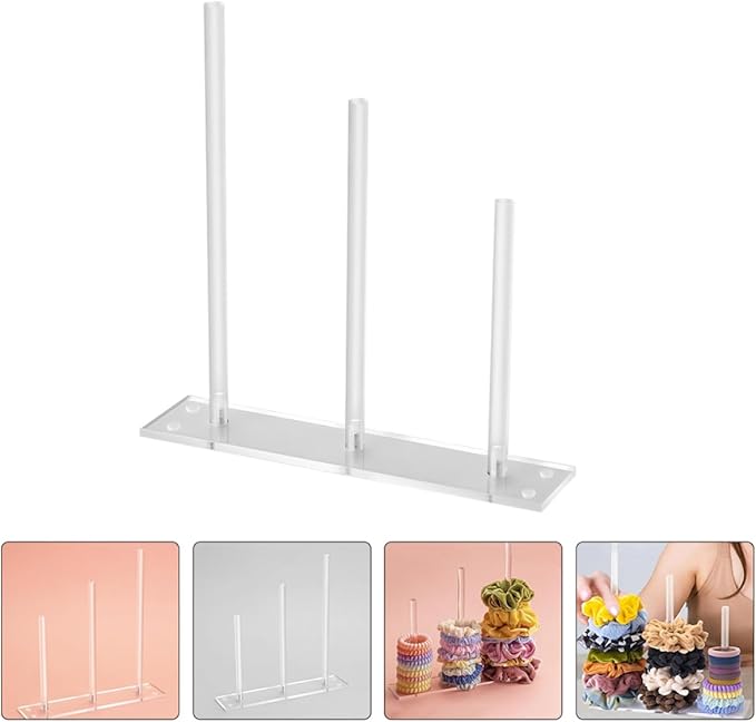 Hair Tie Display Stand Acrylic Scrunchies Holder Hair Accessories Organizer