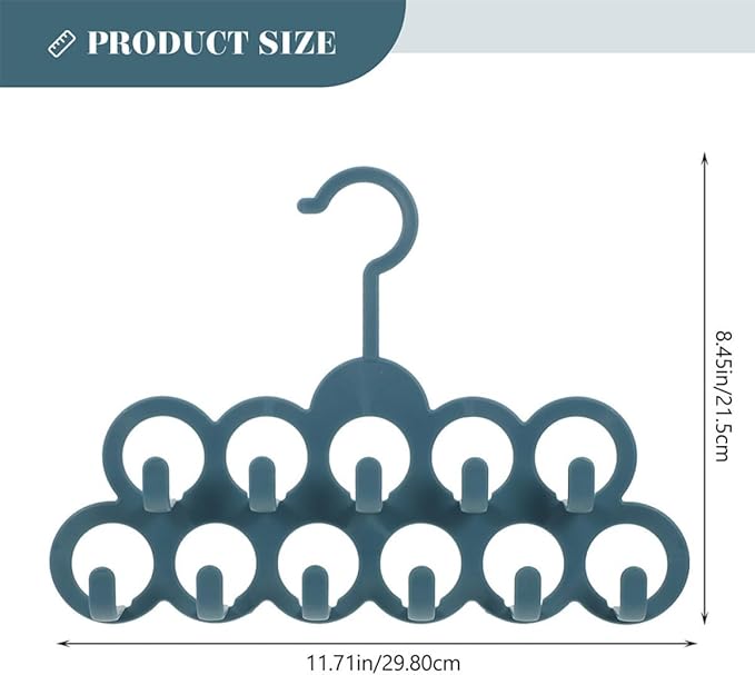 Bathroom Storage Rack Hanging Hook Organizer for Tie and Belt Holder, Multipurpose Closet Accessory Organizer for Home and Kitchen