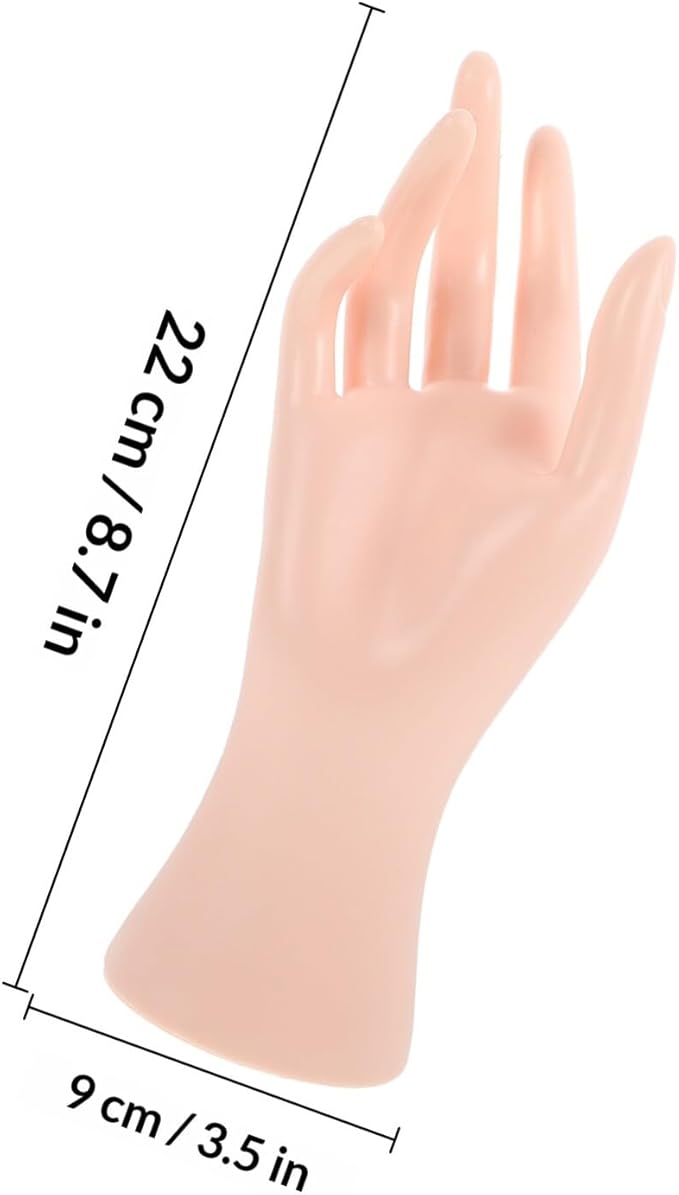 Uonlytech Decorative Jewelry Display Holder Hand Mannequin Skin Color Ring and Bracelet Storage Rack for Home and Boutique Accessory Organizer