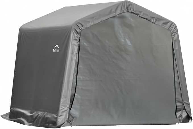 ShelterLogic Replacement Cover Kit Only No Frame-10x10x8 Peak Gray 90504 (7.5oz Gray)