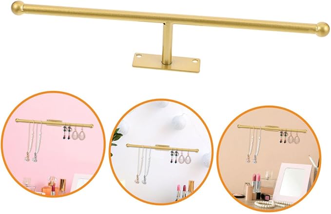 Cabilock 2pcs Decorative Necklace Hanger Wall Storage Shelf Jewelry Organizer Stand Material Wall Jewelry Organizer Hanging