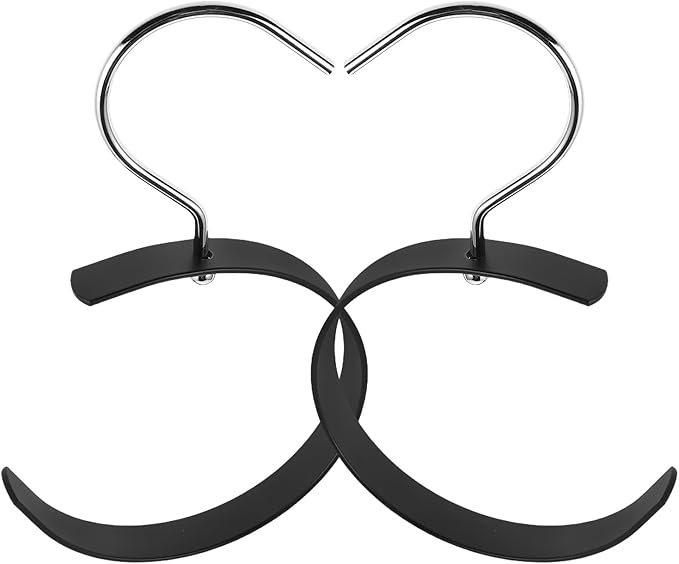 BESPORTBLE 2pcs Rotatable Belt Rack and Scarf Holder Wall Mount for Closet Space-Saving Accessory Organizer Hooks for Women’s Hats, Handbags, and Belts