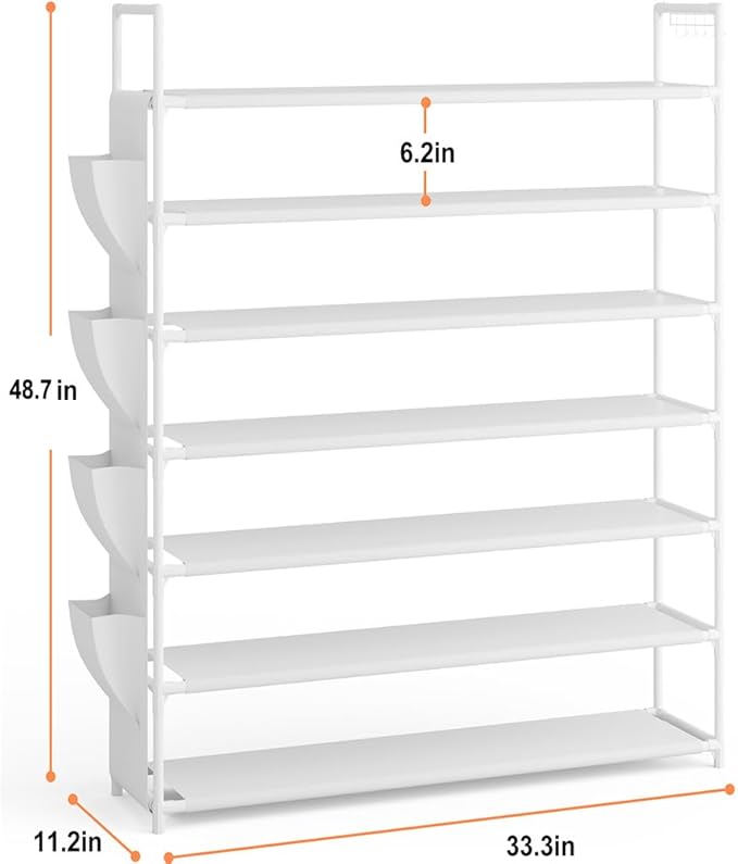 OYREL Shoe Rack 7 Tier Shoe Organizer Shoe Storage 28-35Pairs Shoe Rack for Closet Shoe Rack Organizer Entryway Shoe Holder Space Saving Shoe Shelf Shoe Stand Large Tall Shoe Tower Garage