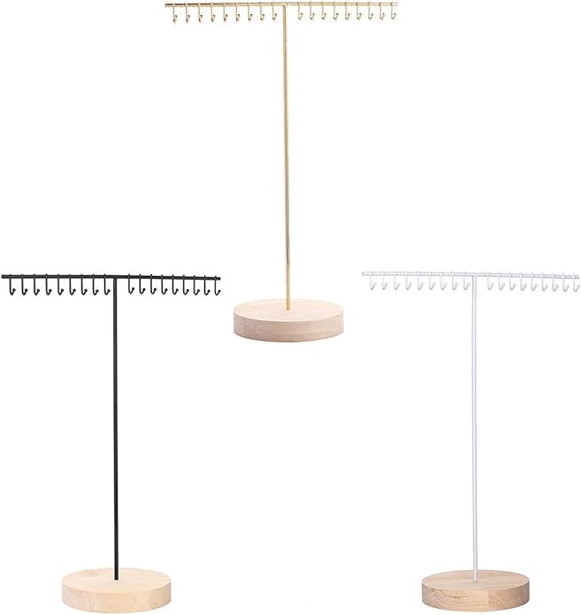 Multipurpose Alloy Necklace and Organizers Clear Jewelry Stand with Hanging Rack Home Accessory Decoration
