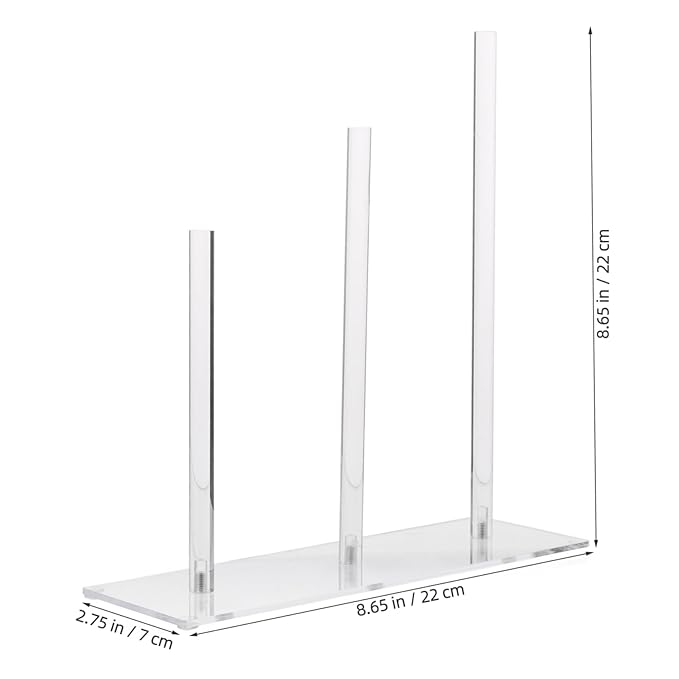 Baluue 3-Tier Acrylic Hair Accessories Organizer Stand Scrunchie Holder Display Rack for Women and Teen Girls Hair Ties Makeup Brushes and Accessories Storage