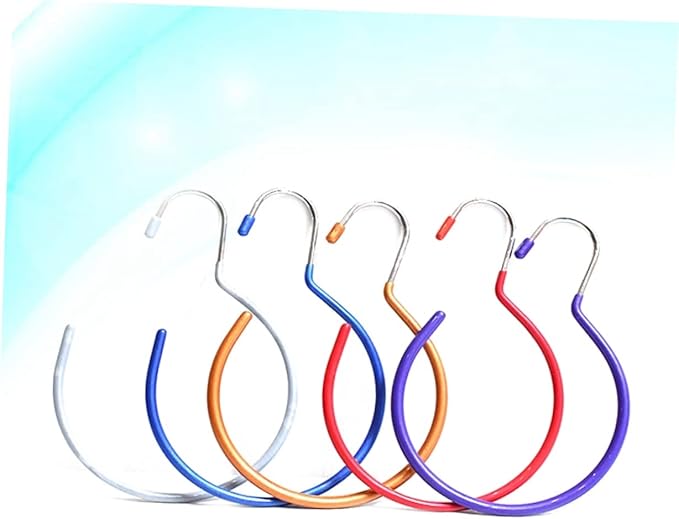 PRETYZOOM 4pcs Plastic Multi-Functional Clothes and Accessories Organizer Hanger for Scarves Belts and Ties Space-Saving Design Heavy Duty Hooks