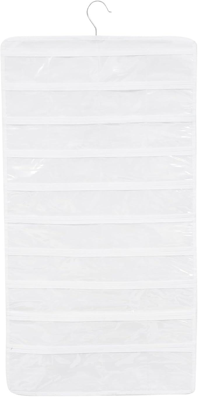 Vaguelly Hanging Sundries Storage Bag Dual-sided Transparent Jewelry Organizer for Accessories Travel-friendly Design Neat and Tidy Storage