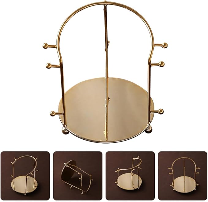 Angoily Display Rack for Headbands Metal Hair Accessory Organizer Stand for Jewelry Store Compact and Lightweight Storage Holder for Tidy Vanity and Dressing Room