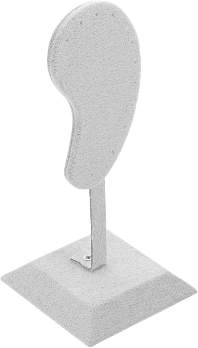 Veemoon Earring Display Stand Jewelry Organizer Holder with Gray Velvet Fabric, Retail Jewelry Store Rack for Earrings Storage and Showcase, Accessory Organizer for Home and Boutique