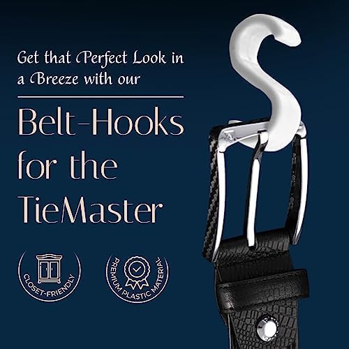 TieMaster Belt S Hooks, 5-Piece S Hooks for Hanging Belts, Purses and Other Accessories, Heavy-Duty Belt Hanger for Tie and Scarf Racks, Versatile and Easy to Attach, Gray, 1.75 x 0.38 Inches