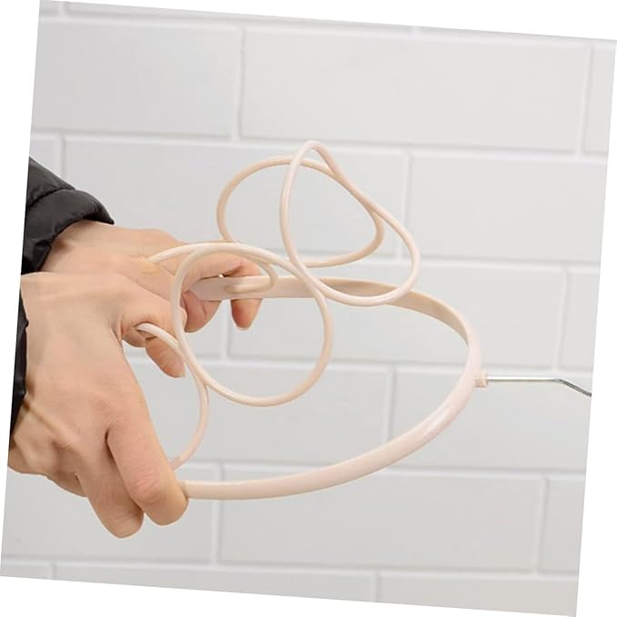 Ciieeo 4pcs Scarf Non- Plastic Hanger Space-Saving Closet Organizer for Scarves Jewelry and Accessories Fits Standard Closets Beige