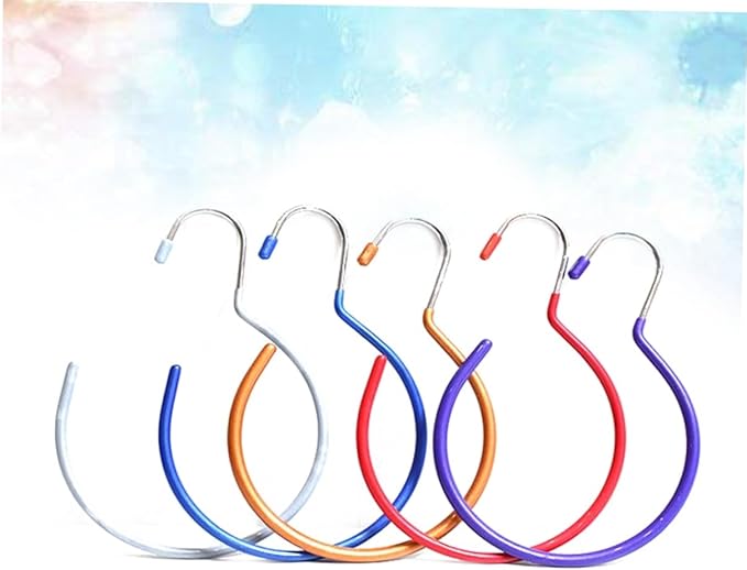PRETYZOOM 4pcs Plastic Multi-Functional Clothes and Accessories Organizer Hanger for Scarves Belts and Ties Space-Saving Design Heavy Duty Hooks