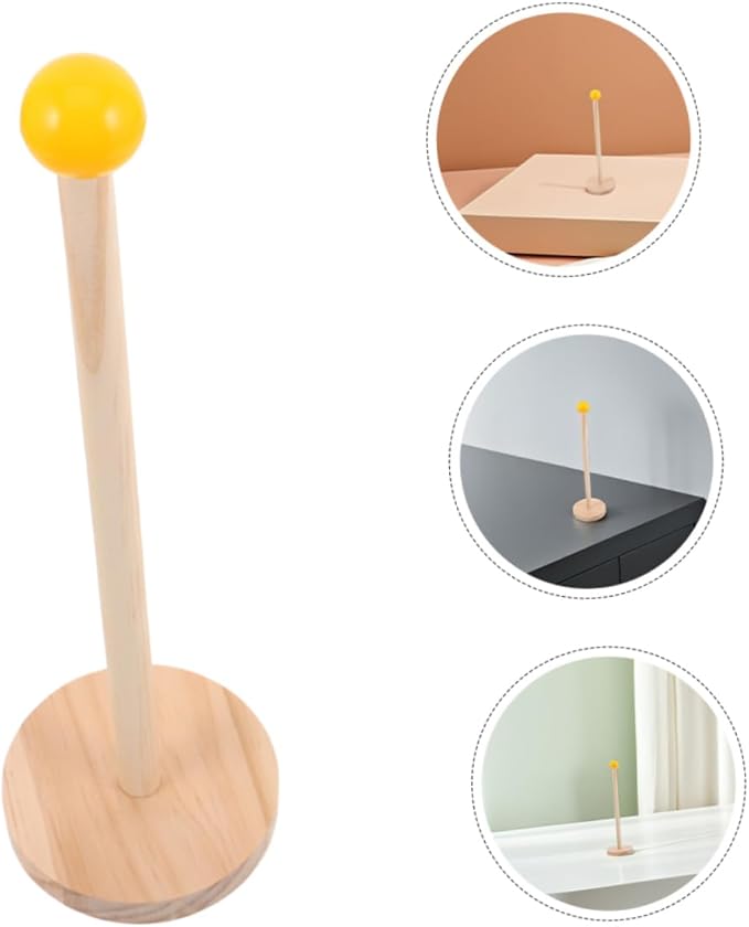 Homoyoyo 2Pcs Hair Accessories Organizer for Girls Natural Wood Hair Tie Holder Stand Versatile Storage Rack for Headbands Hair Ties Clips Compact Hair Bow Display Tower for Easy Access