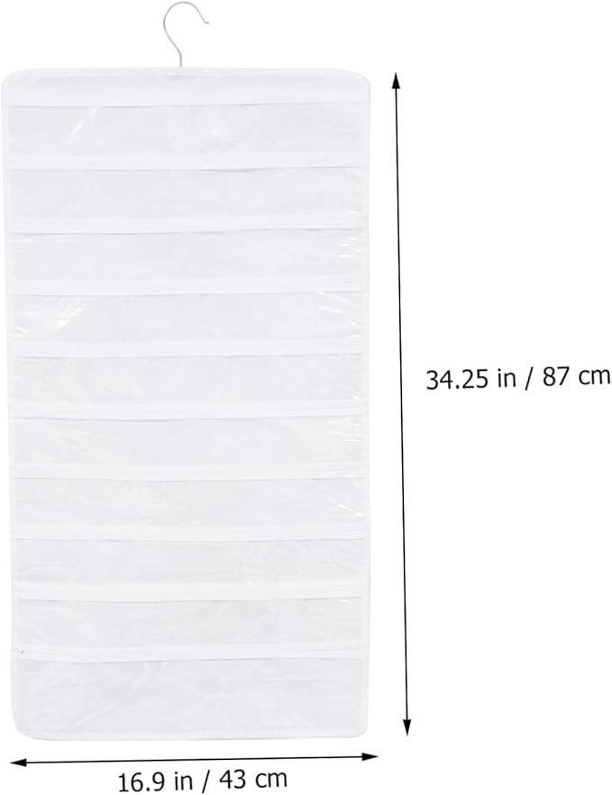 Vaguelly Hanging Sundries Storage Bag Dual-sided Transparent Jewelry Organizer for Accessories Travel-friendly Design Neat and Tidy Storage