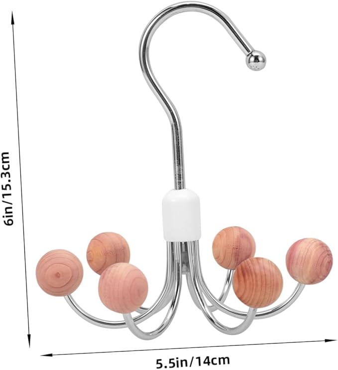 iplusmile Rotatable Hook Belt and Accessories Organizer Multifunctional Closet Storage Rack for Scarves Ties Shoes and Belts Color Space Saving Rotating Hook for Home and Outdoor Use