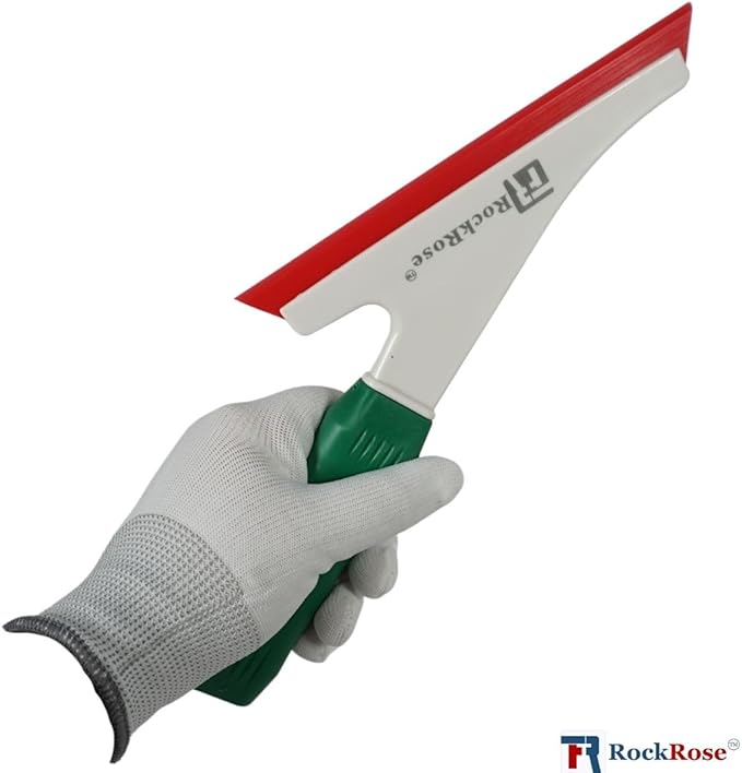 Doctor Stroke Squeegee: Auto Car Building Flat Glass Window Cleaning Wiper - Flat Glass Tint Vinyl Car Wrapping Scraper Windshield Wash Tool (Pack of 1, Red)