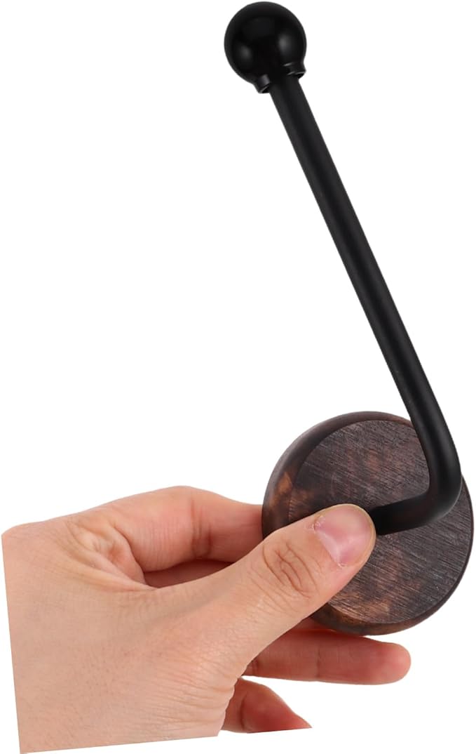 Homoyoyo Wall Mounted Hair Tie Organizer Rack No Drill Wooden Headband Holder for Hair Accessories Stylish Bands Storage for Scrunchies and Items
