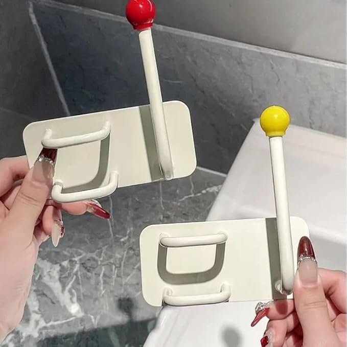 Bathroom Hair Accessories Organizer Wall Mounted No Drill Hair Tie Holder Hair Band Scrunchie Hanger Comb Storage Rack with Hooks for Headband Jewelry Bathroom Vanity Shower Caddy