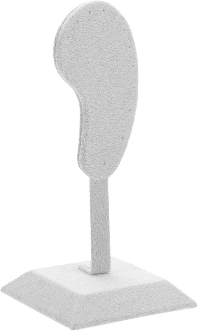 Cabilock Earring Display Stand Jewelry Rack with Gray Velvet Fabric Earring Holder Showcase Storage Organizer Home Closet Accessory Organizer