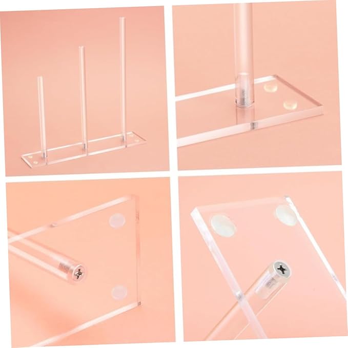 Acrylic Hair Accessories Organizer Rack Stylish Transparent Hair Tie Display Stand for Scrunchies Headbands and Functional Storage for Vanity and Bathroom