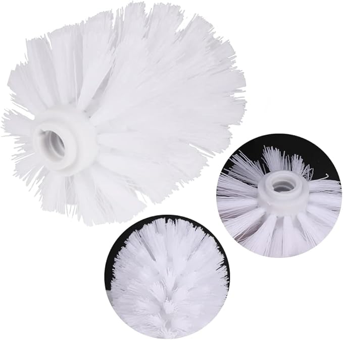 4PCS Toilet Brush Replacement Head Cleaning Tool,Toilet Bowl Brush Head Replacement with Sturdy Stiff Bristles for Bathroom (White)