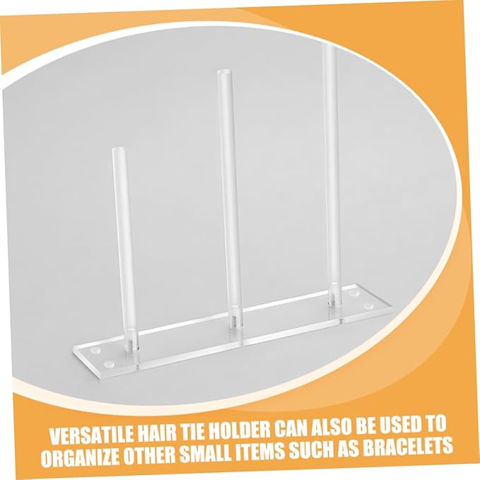 Acrylic Hair Accessories Organizer Display Stand for Hair Ties Bracelets and Headbands Clear Stackable and Versatile Storage for Girls Jewelry and Hairbands