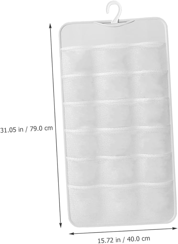 Luxshiny Hanging Accessory Organizer Wall Hanging Hair Clasp Headwear Storage Holder Jewelry Display Organizer White