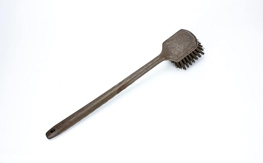SPARTA 40501EC01 Plastic Large Scrub Brush, Kitchen Brush, Utility Brush With Long Handle For Cleaning, 20 Inches, Brown