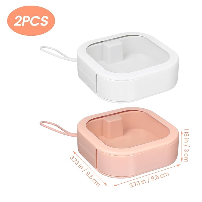 Hair Tie Organizer, Box Rubber Ornaments Floss Hanging Swab Items Hair Ropes Small Case Mini Desktop for Storage Accessories Portable Earrings Holder Cotton Band Rings