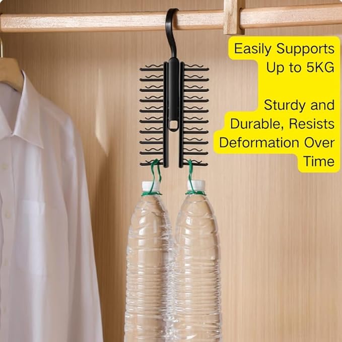 20-Hook Tie and Belt Organizer Rack – Rotating Closet Hanger for Ties, Belts, Scarves – Space-Saving Multi-Functional Closet Storage Rack for Home Use