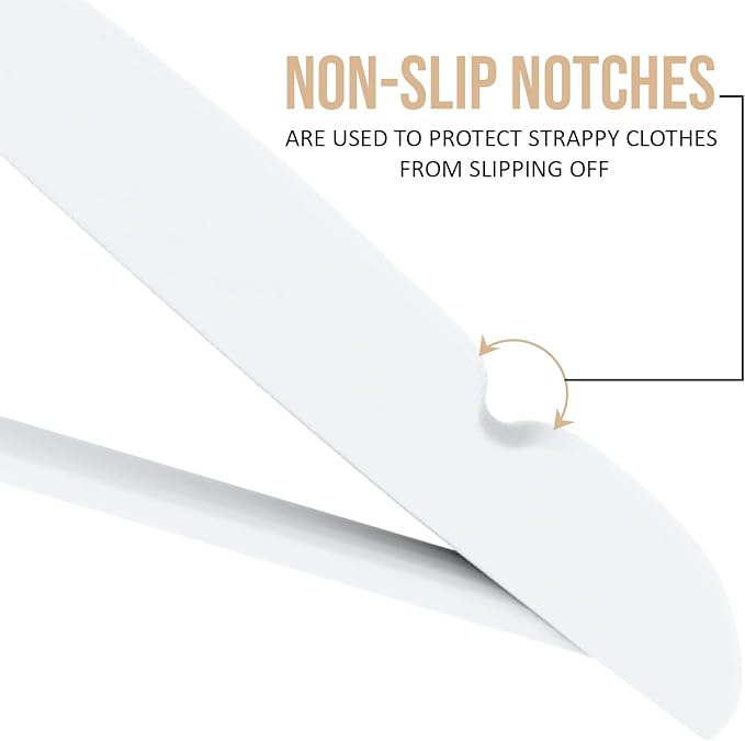 Utopia Home Premium Wooden Hangers 30 Pack - Durable & Slim Coat Hanger - Suit Hangers with 360-Degree Rotatable Hook - Wood Hangers with Shoulder Grooves (White Color)