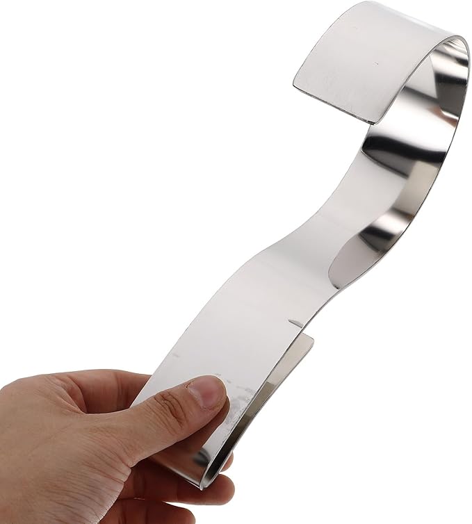 VALICLUD Metal Belt Display Stand S-Shaped Stainless Steel Belt Organizer Rack for Retail Store Countertop Wardrobe Accessory Display