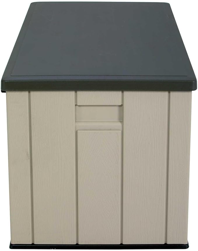 LIFETIME 60254 Heavy-Duty Outdoor Storage Deck Box, 150 Gallon, Desert Sand/Brown