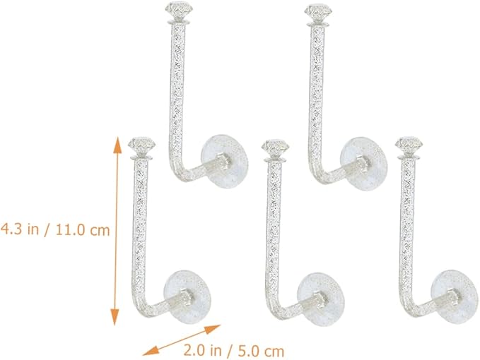 Healifty 5Pcs Adhesive Scrunchie Holders Hair Accessories Organizers Wall Mounted Storage for Hair Ties Headbands Jewelry Hooks Versatile Design for Home Use