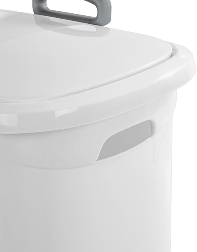 Sterilite 6-Pack Ultra Wheeled Hamper, Laundry Basket w/Flip-Top Lid & Retractable Handle - Plastic Rolling Clothes Storage Cart with Ventilated Holes for Home, Apartment or Dorm