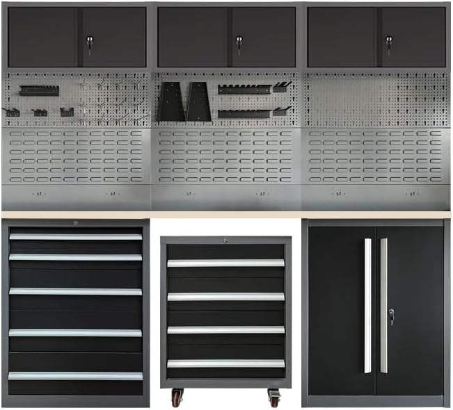 Standalone Workshop Storage Cabinets Set with Rolling Tool Cabinet