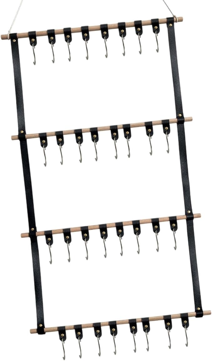 HouseVibe Headband Storage Clip Organizer for Hair Accessories and Bows, Hair Claw Clip Holder, Wall Mounted or Drawer Organizer for Barrettes, Scrunchies, Jewelry- Black
