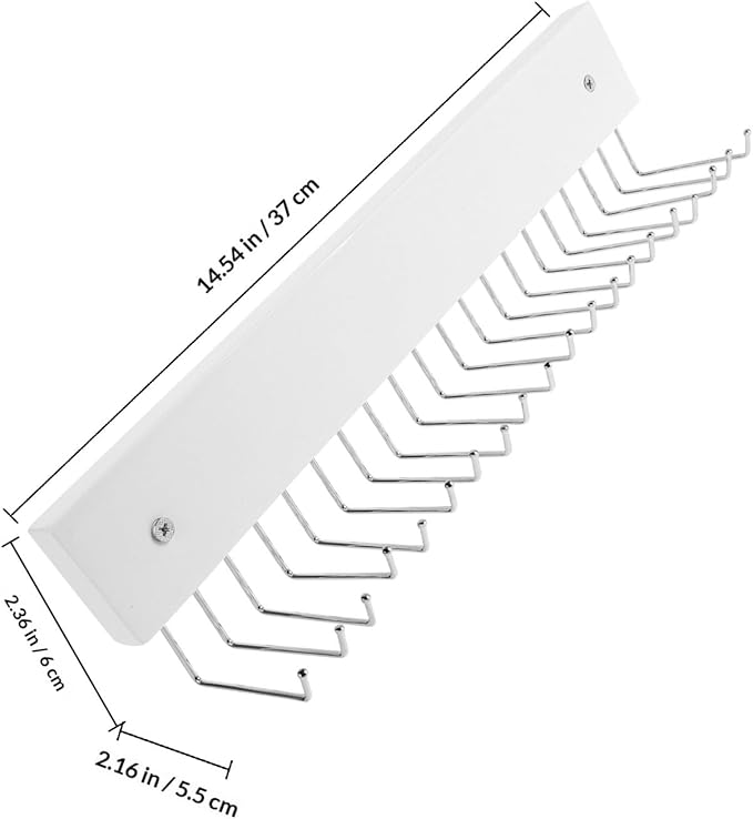 TOYANDONA Wall-Mounted Rotating Strap and Tie Rack Organizer, Beech Material Strap Storage Hanger with Hooks for Closet and Entryway, Space-Saving Accessory Organizer for Men and Women