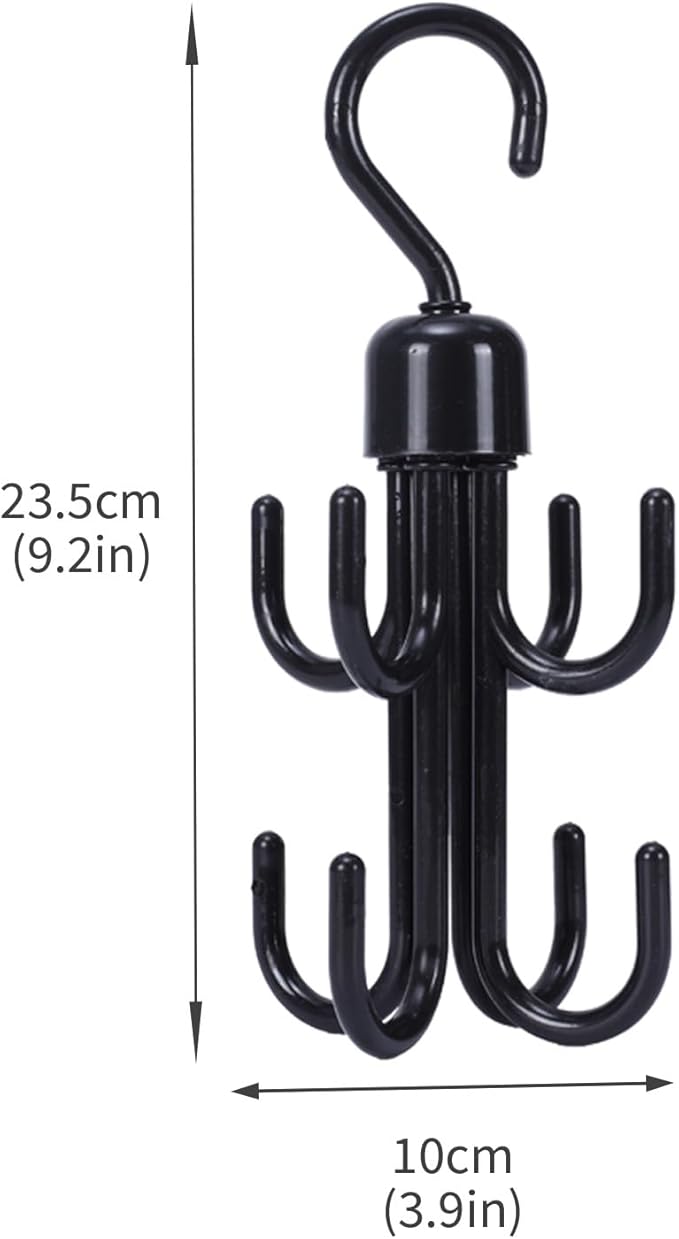 6Pcs Belt Hanger, Hanging Belt Holder for Closet,Rotating Belt Hooks for Hanging, Plastic Tie Hanger for Closet for Scarf,Bra,Tie Organizer