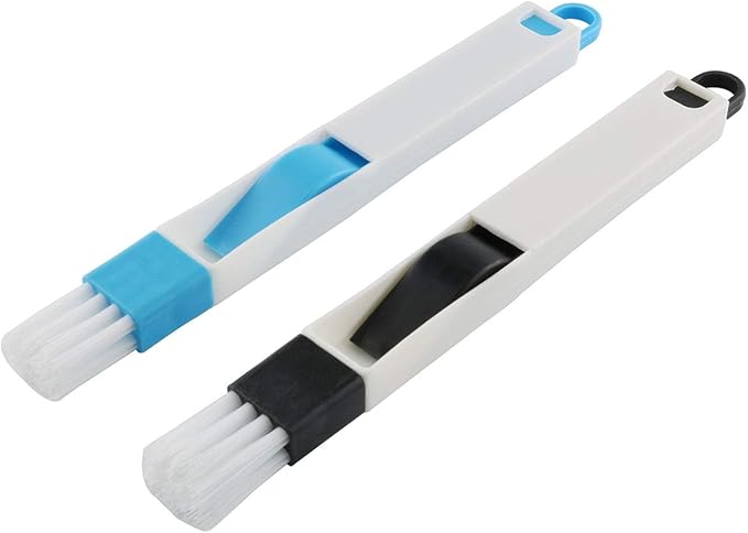 E-outstanding Window Groove Cleaning Brush 2PCS Window Track Door Groove Corner Detachable Brush with Dustpan Screen Keyboard Cleaner Cleaning Tools