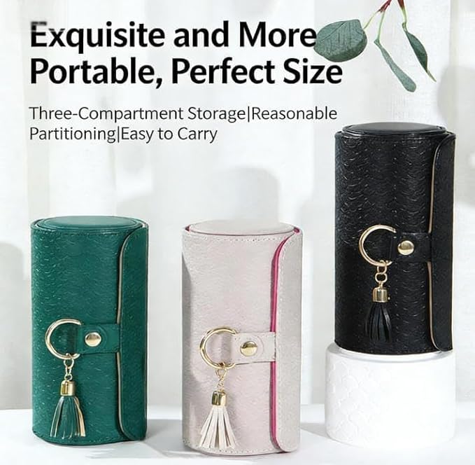 Travel Jewelry Case Elegant Layered Storage for Women Three Layer Jewelry Box in Purple Ideal for Organizing Accessories Travel Jewelry Organizer