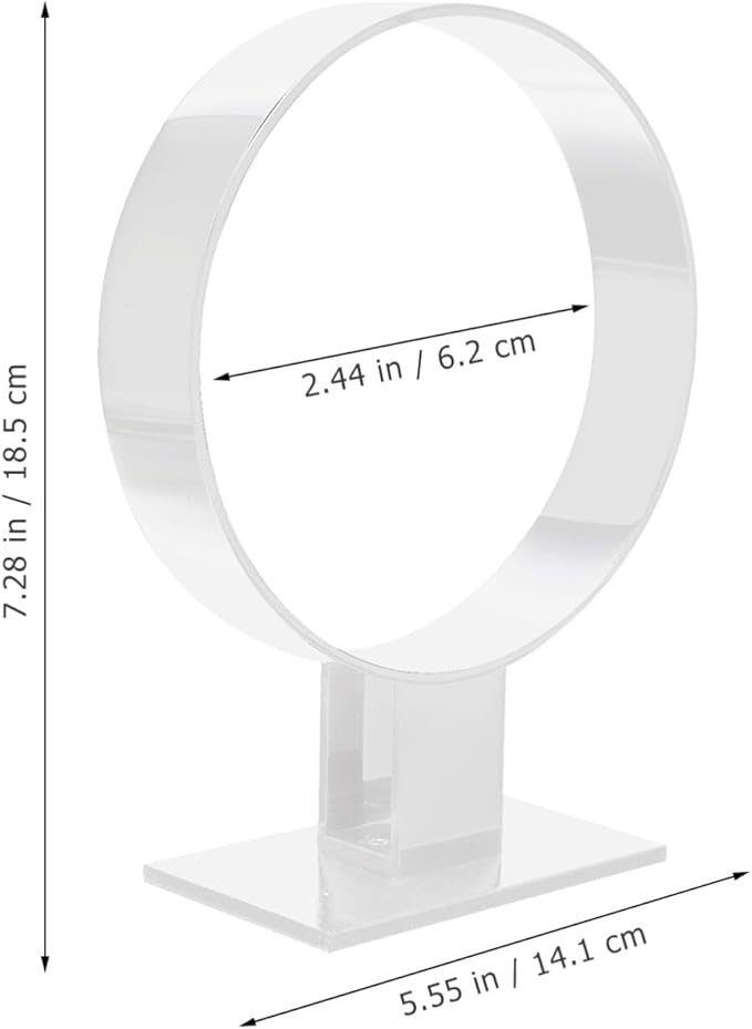 Lurrose Round Acrylic Headband Display Stand Hairband Organizer Rack for Women Girls Hair Accessory Holder Present Occasion Stylish Desktop Storage