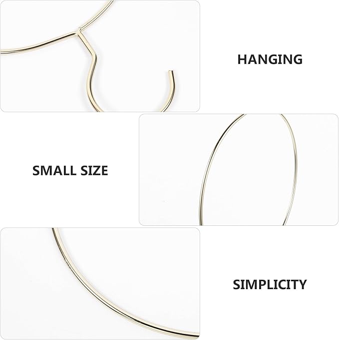 PRETYZOOM Stainless Steel Belt and Scarf Ring Hanger, Metal Wardrobe Organizer with Circle Tie Rack for Home Closet Storage, Gold Color Accessory Organizer for Scarves and Belts