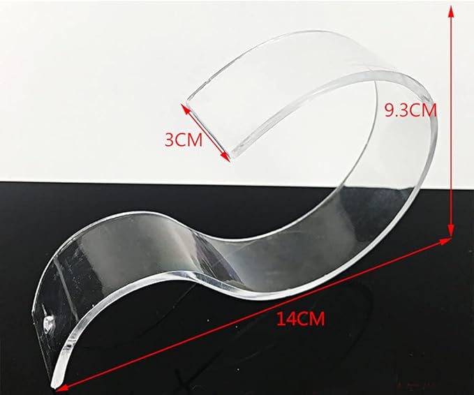 esowemsn 5pcs Clear Acrylic Belt Display Stands, Space Saver, Compact and Tidy Closet, Ideal for Home and Store Use