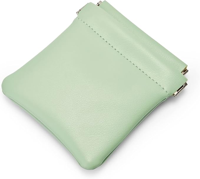 PU Leather Jewelry Travel Bag Leather Jewelry Pouch Christmas,Wedding Party Favor Gift Bag (L, Green)