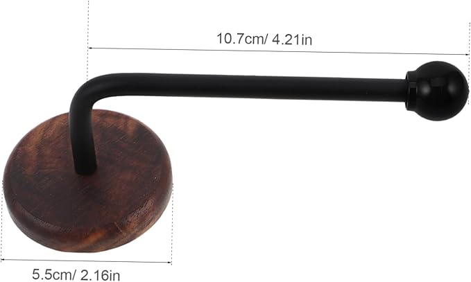 Homoyoyo Wall Mounted Hair Tie Organizer Rack No Drill Wooden Headband Holder for Hair Accessories Stylish Bands Storage for Scrunchies and Items