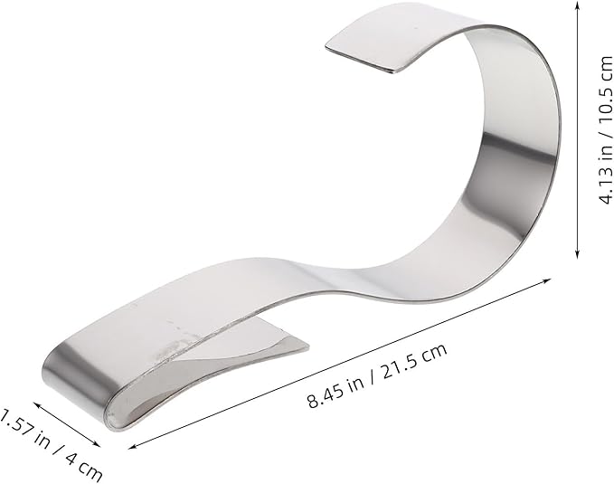 VALICLUD Metal Belt Display Stand S-Shaped Stainless Steel Belt Organizer Rack for Retail Store Countertop Wardrobe Accessory Display