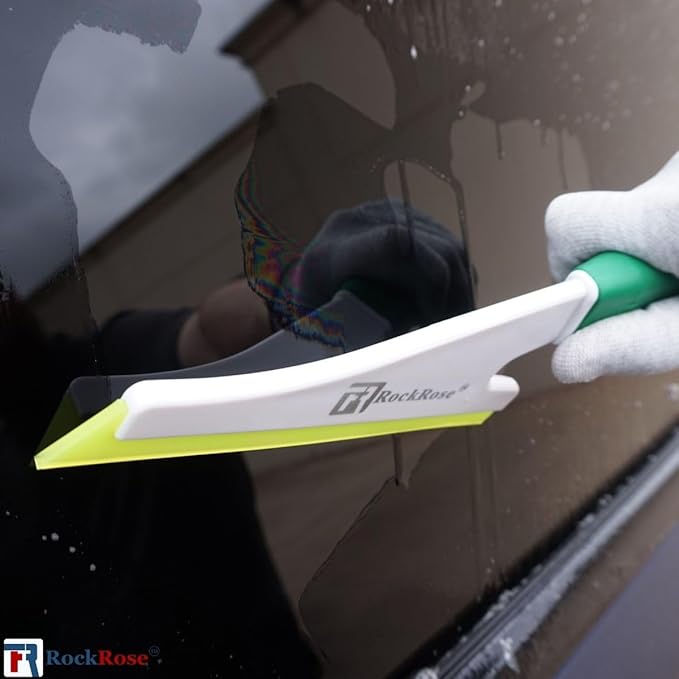 Doctor Stroke Squeegee: Auto Car Building Flat Glass Window Cleaning Wiper - Flat Glass Tint Vinyl Car Wrapping Scraper Windshield Wash Tool (Pack of 1, Yellow)