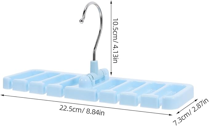 Belt Rack for Closet with Tie and Scarf Organizer, Sky Blue Small Multifunctional Belt Hanger for Purse and Bra Storage, Space-Saving Accessory Organizer for Wardrobe