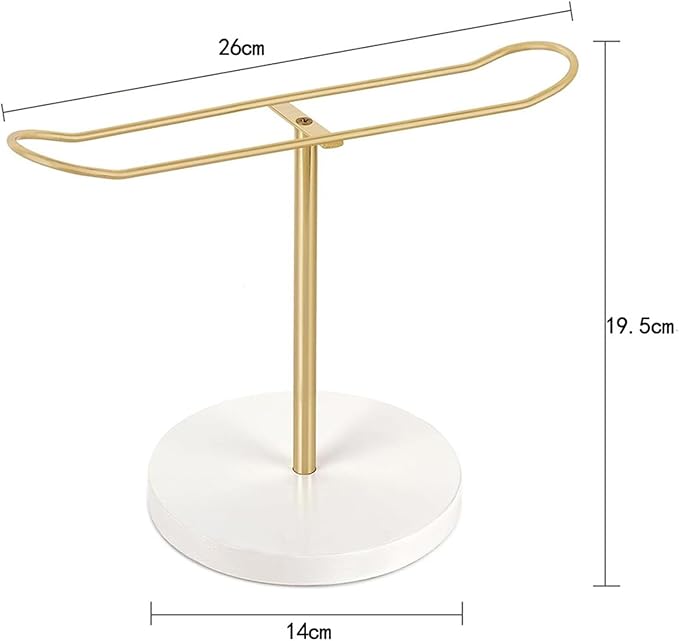 Heaband Holder Organizer Metal Claw Clip Organizer Holder, Headband Storage Display Stand Hair Accessories Organizer for Hair Ropes Bangles and Bracelets Golden
